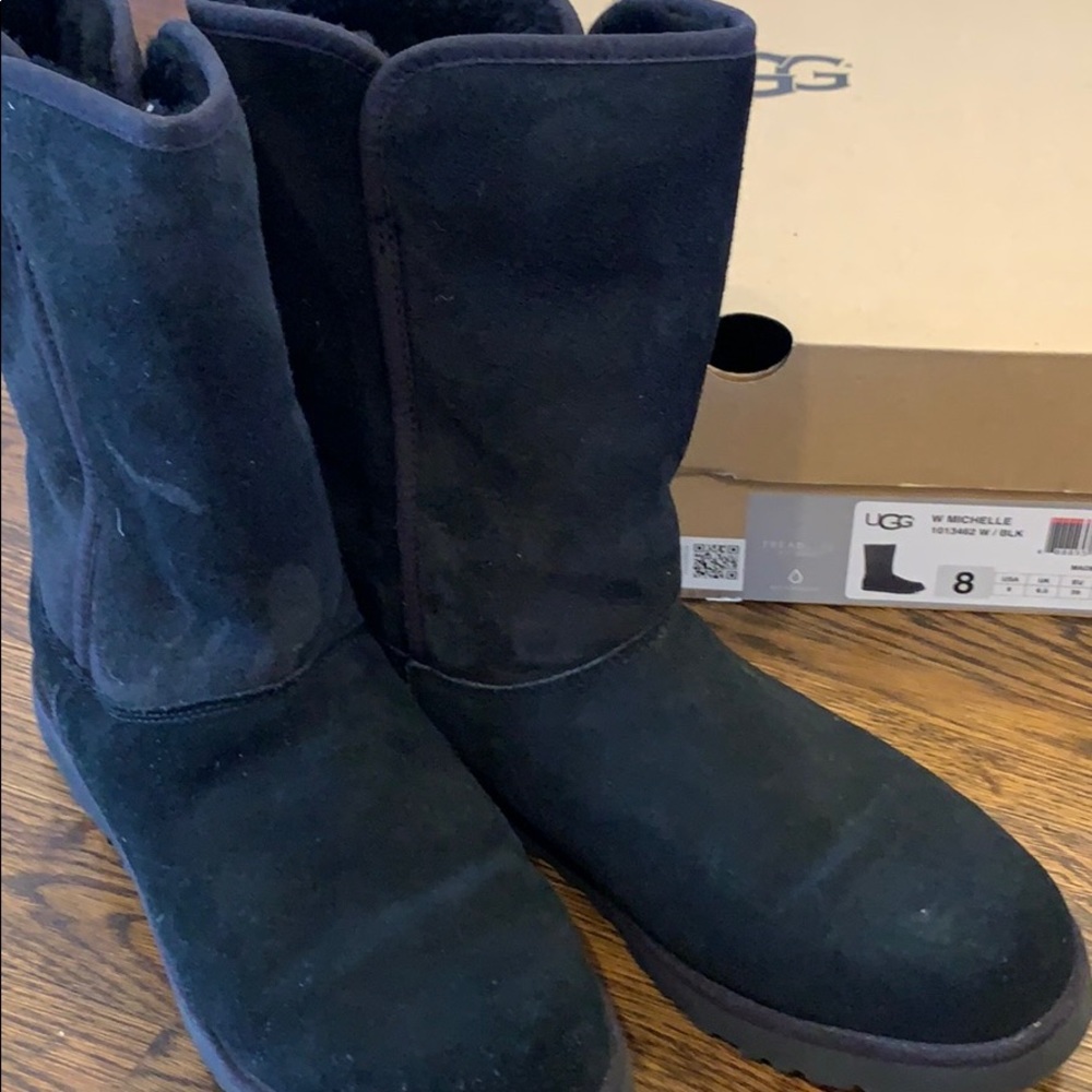 Ugg Suede Black Michelle Boots